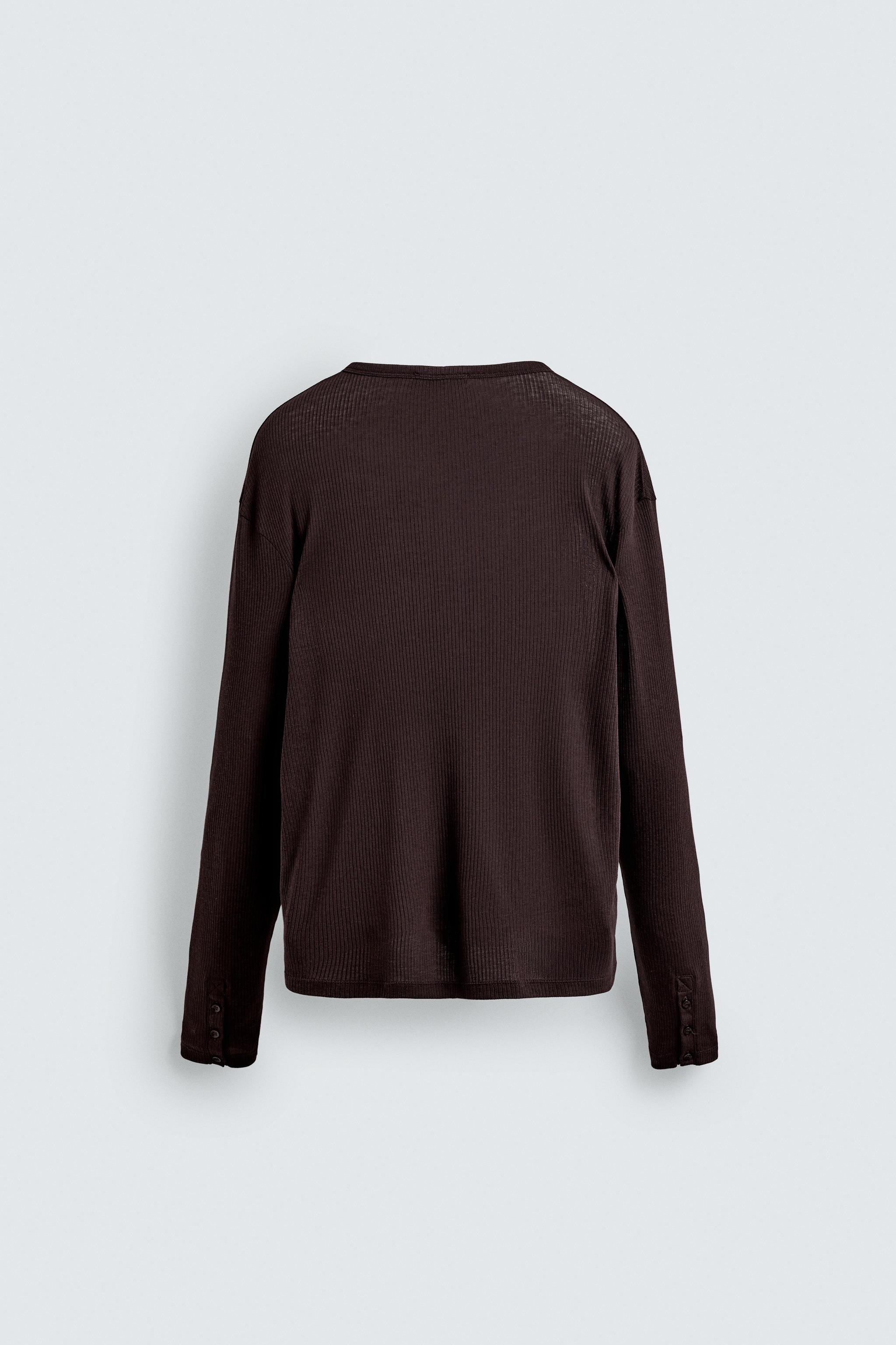 LYOCELL - COTTON BLEND HENLEY T-SHIRT